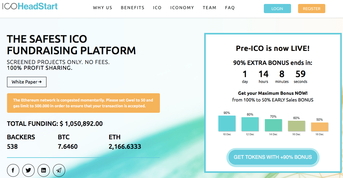 ICO HeadStart Review & Case Study | CryptoCoinPreneur